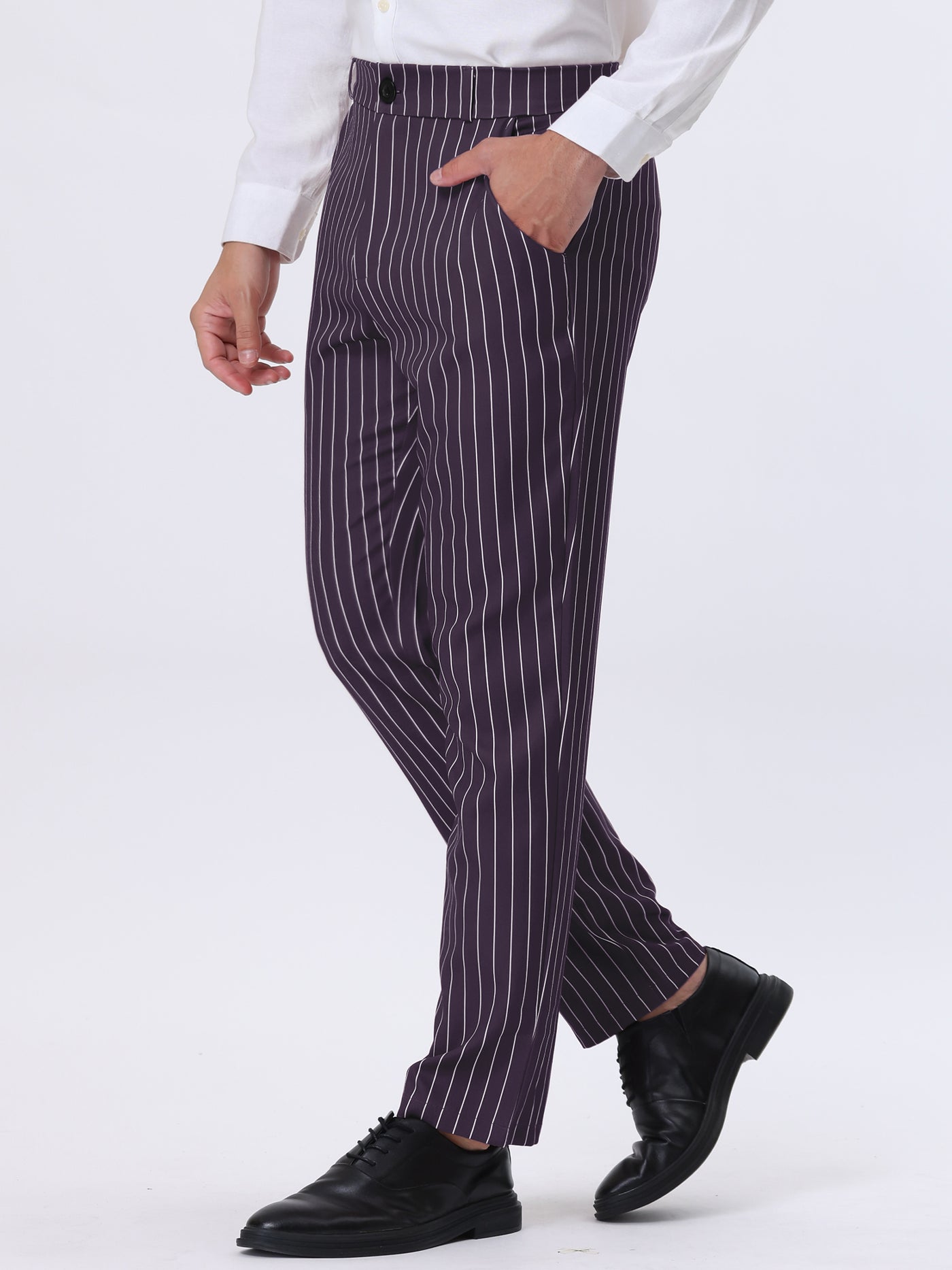 Men's Casual Long Trousers Office Slim Fit Business Fashion Skinny Pants |  eBay